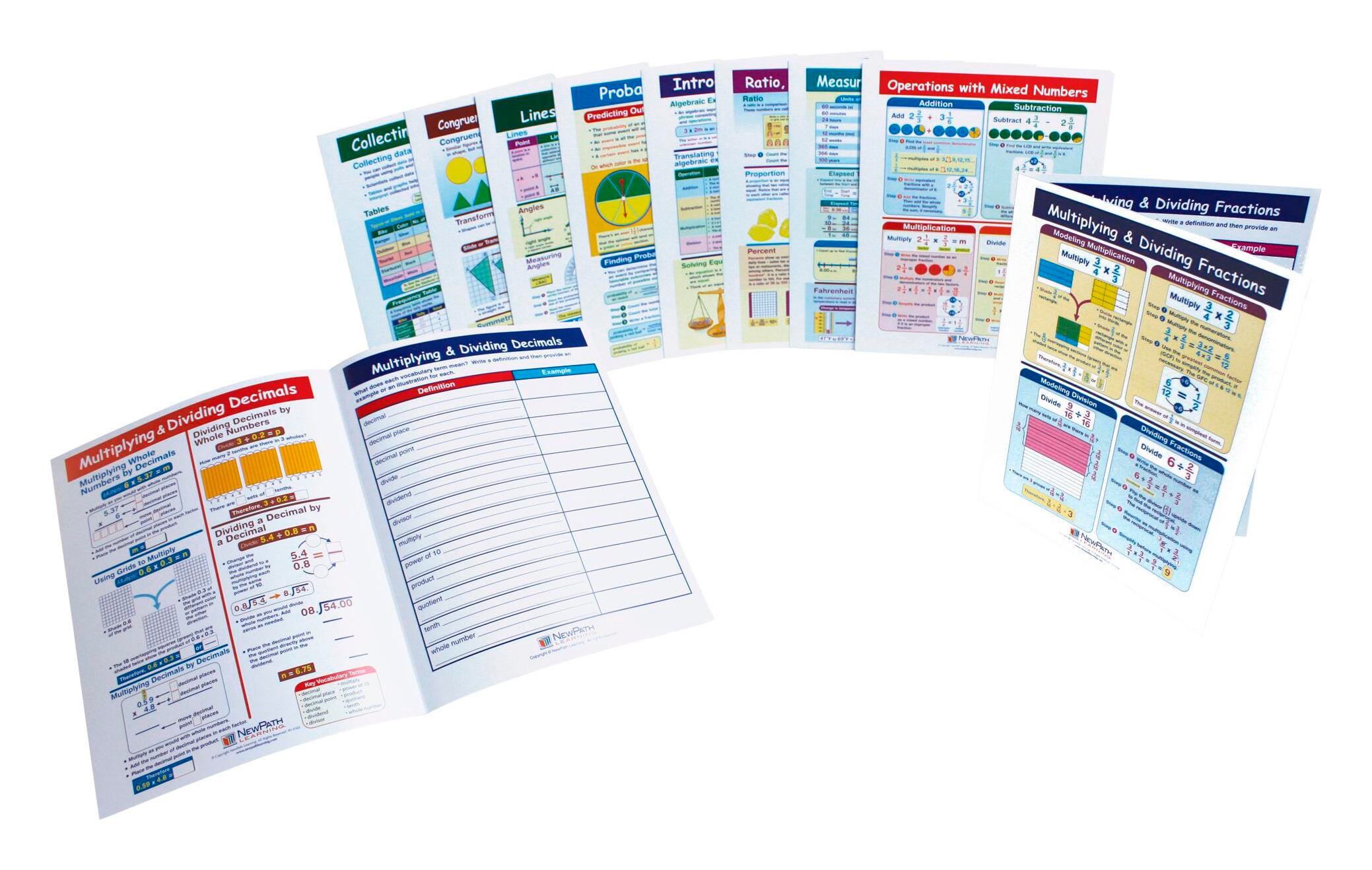 NewPath Learning Math Visual Learning Guide Set, Grade 5 1370649